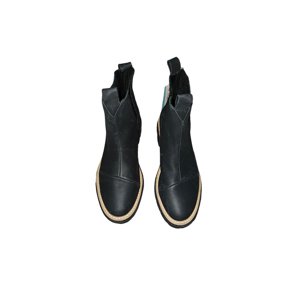 Toms Everly Chelsea Womens Black Boots NWOT Size 6